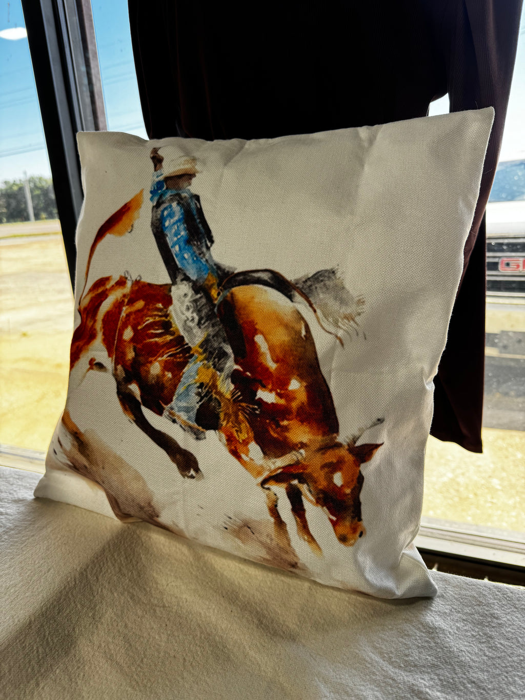 Bull Rider Pillow Case