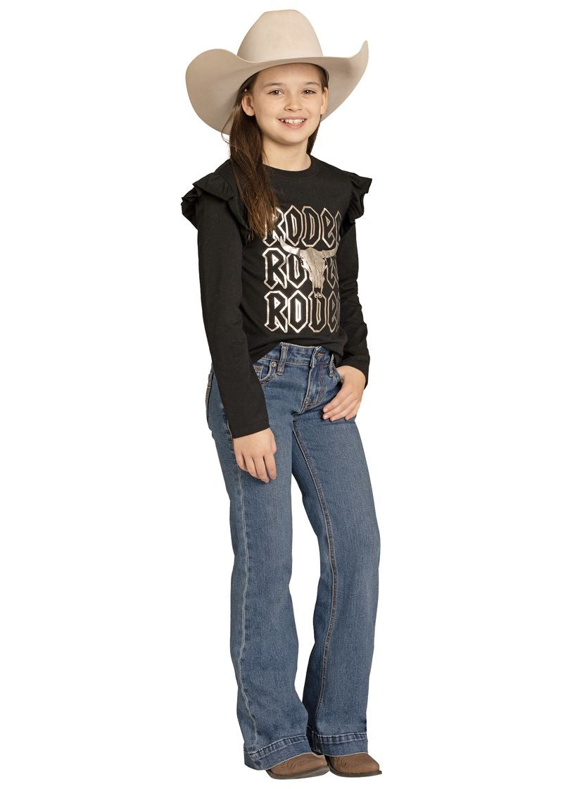 Girls R&R Boot Stitch Trousers