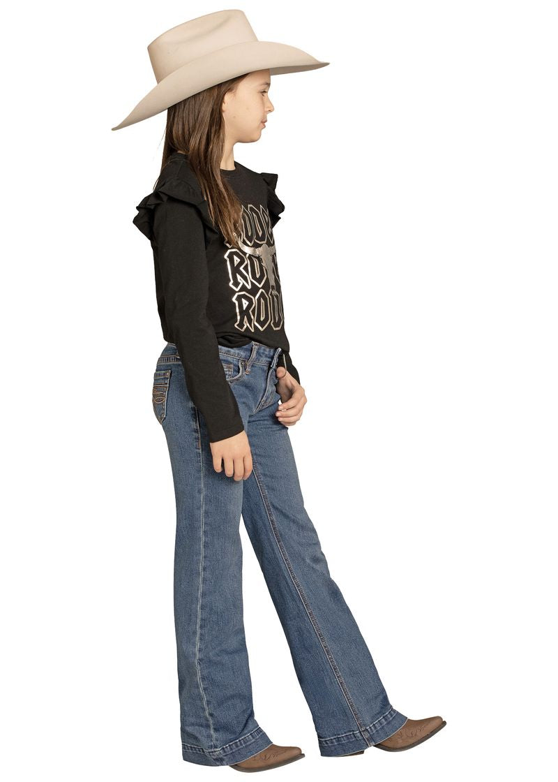 Girls R&R Boot Stitch Trousers