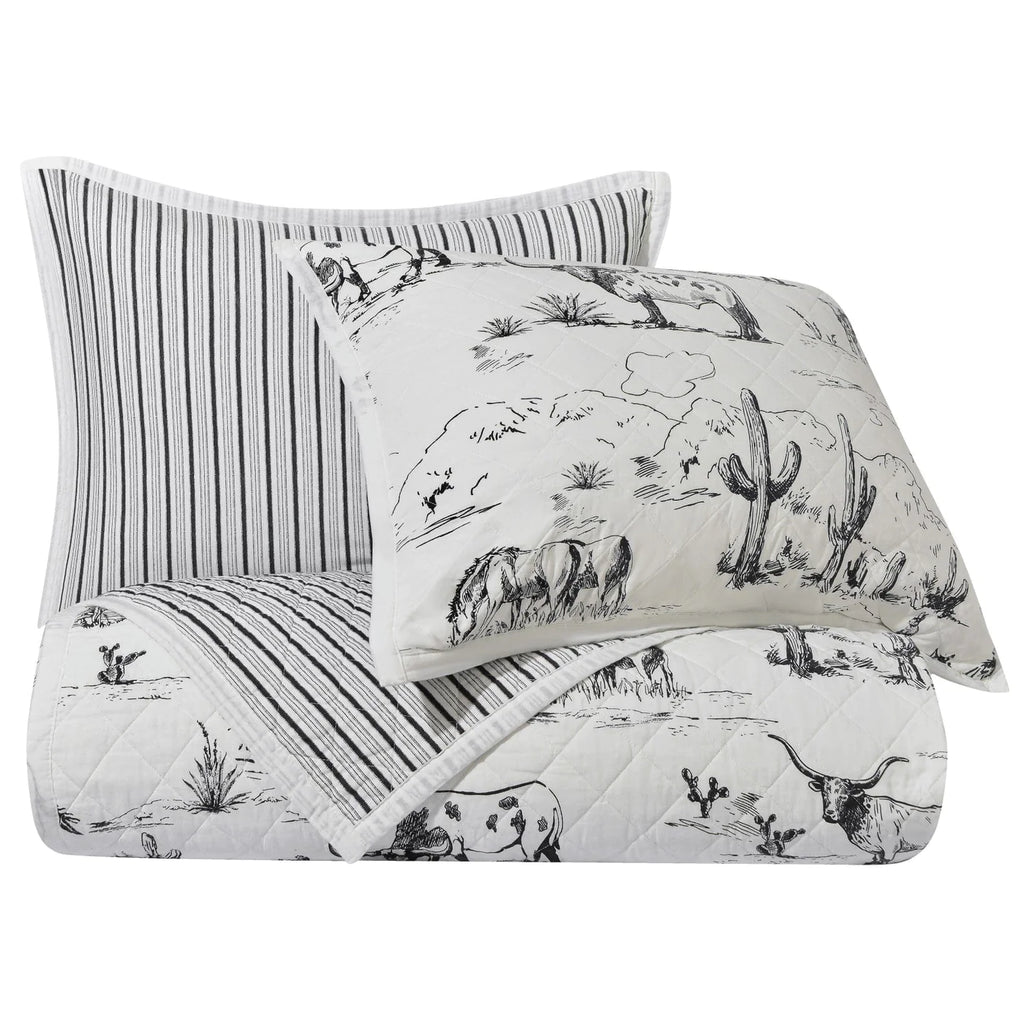 Ranch Life Printed Reversible Quilt Set