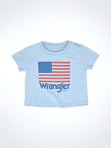 Little Boys light blue Wrangler tee