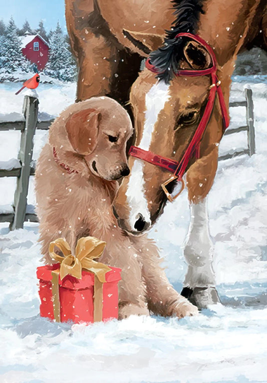 Heartwarming Joys - Horse And Puppy