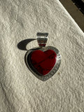 Red Jasper Heart Pendant