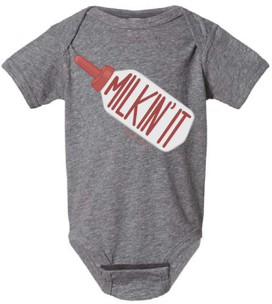 Milkin' It Baby Western Graphic Bodysuit