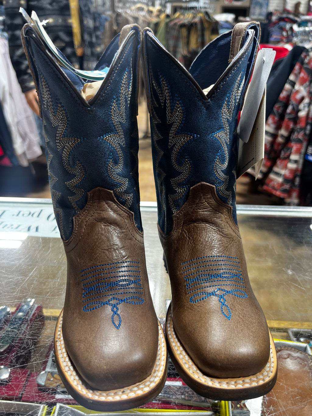 Burnish Brown Roper Kids Boot (0201)