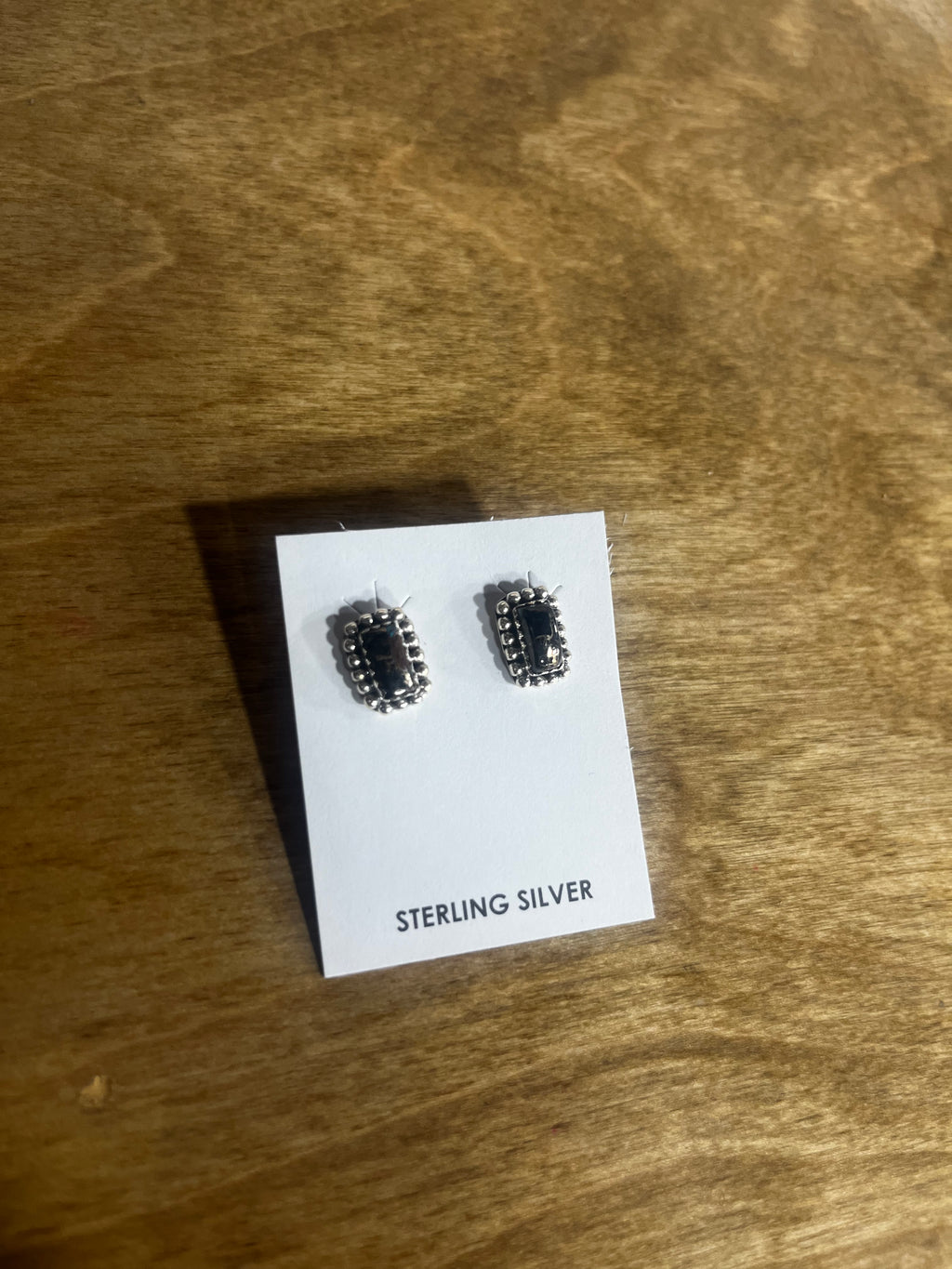 White Buffalo Table Stud Earrings