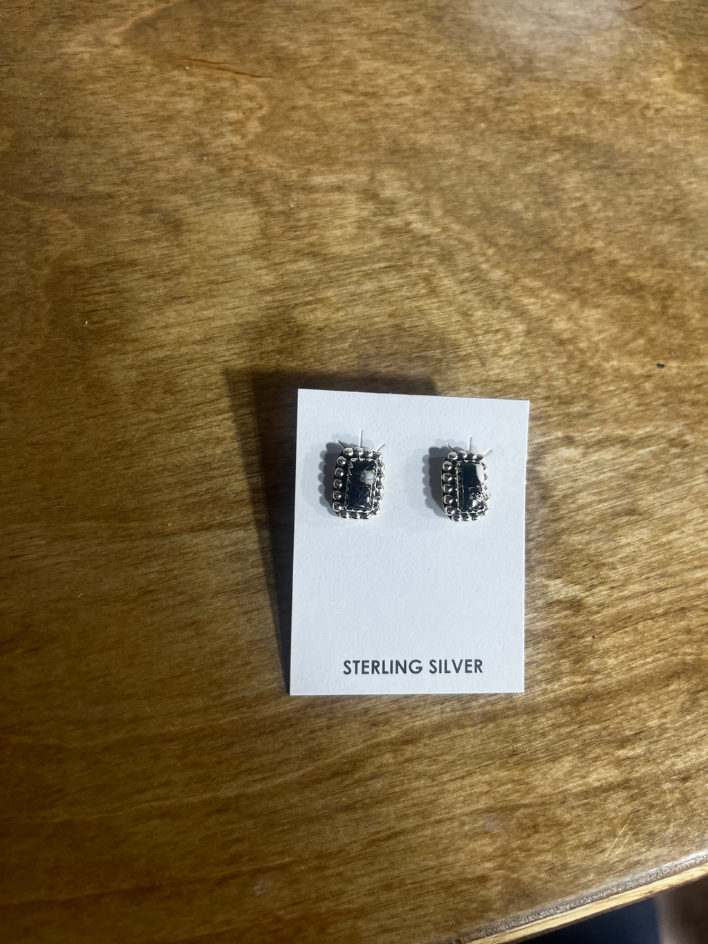 White Buffalo Table Stud Earrings