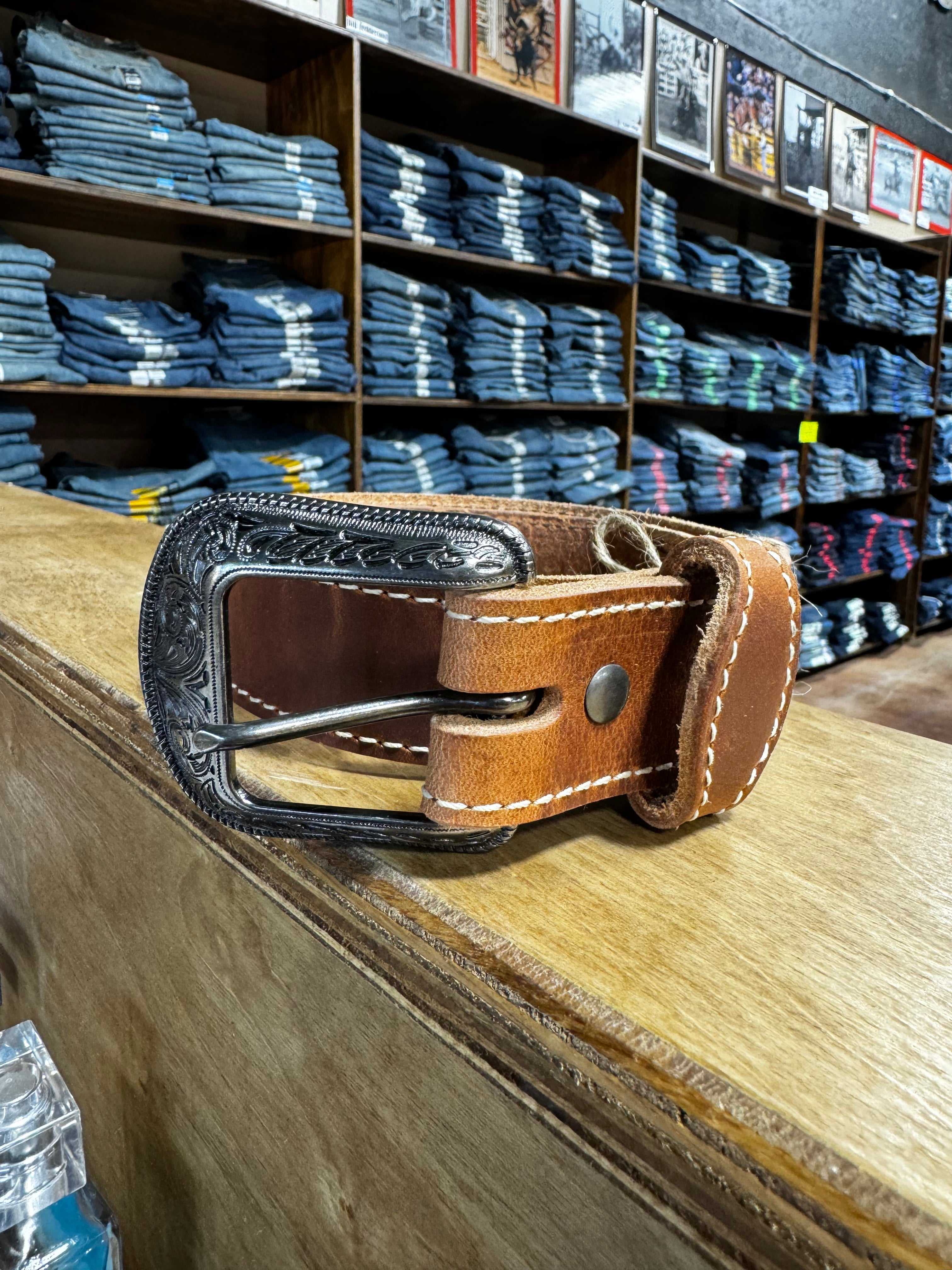 Solid Brown USA Belt (2414)