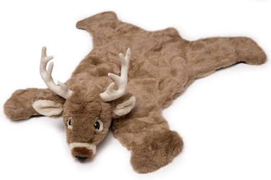 White Tail Deer Plush Rug, Small