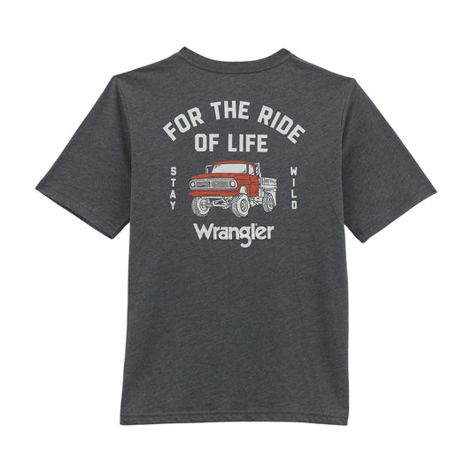 Wrangler® Boys Short Sleeve T-Shirt - Asphalt Heather