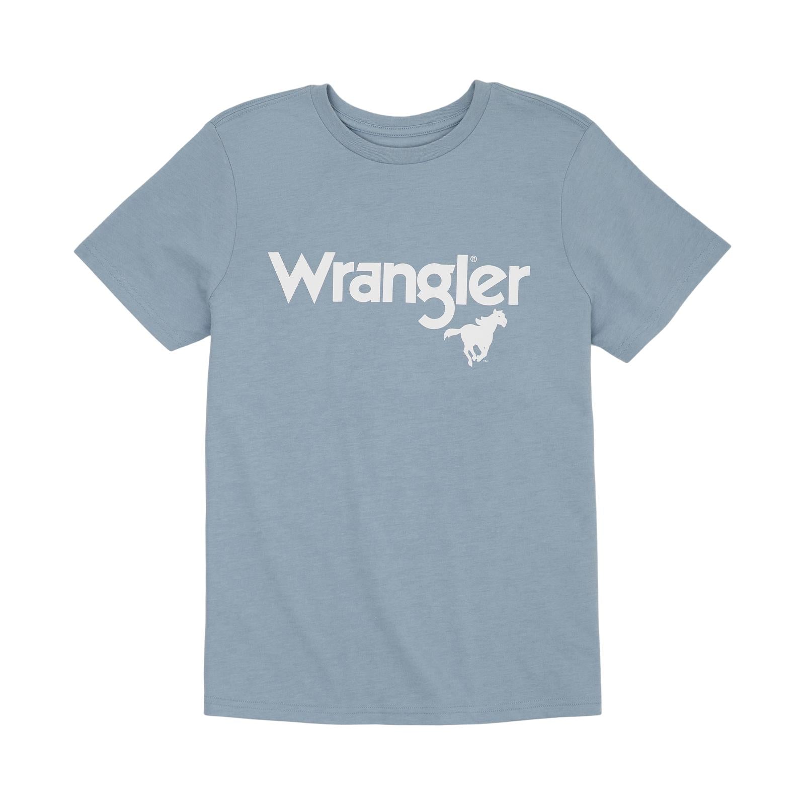 Wrangler Retro® Graphic Short Sleeve Shirt - Regular Fit - Dusty Blue Heather