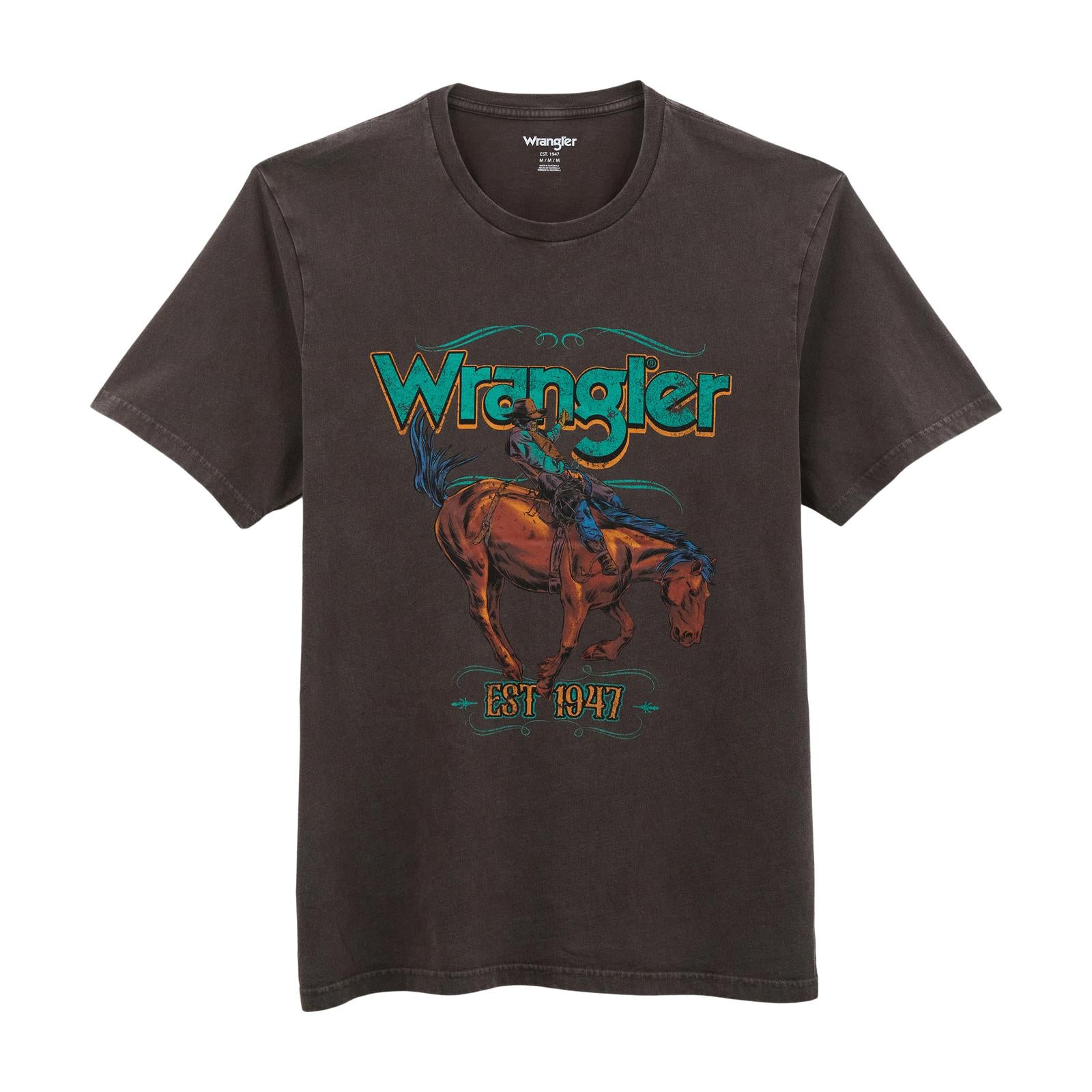 Wrangler® Graphic Short Sleeve T-shirt - Regular Fit - Back Coffee