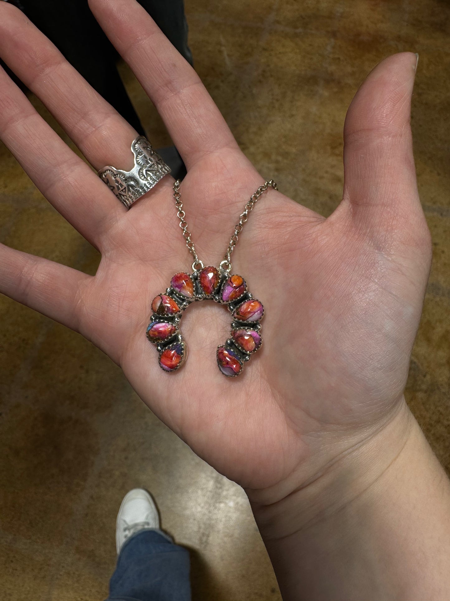 Pink Dahlia Mini Squash Necklace