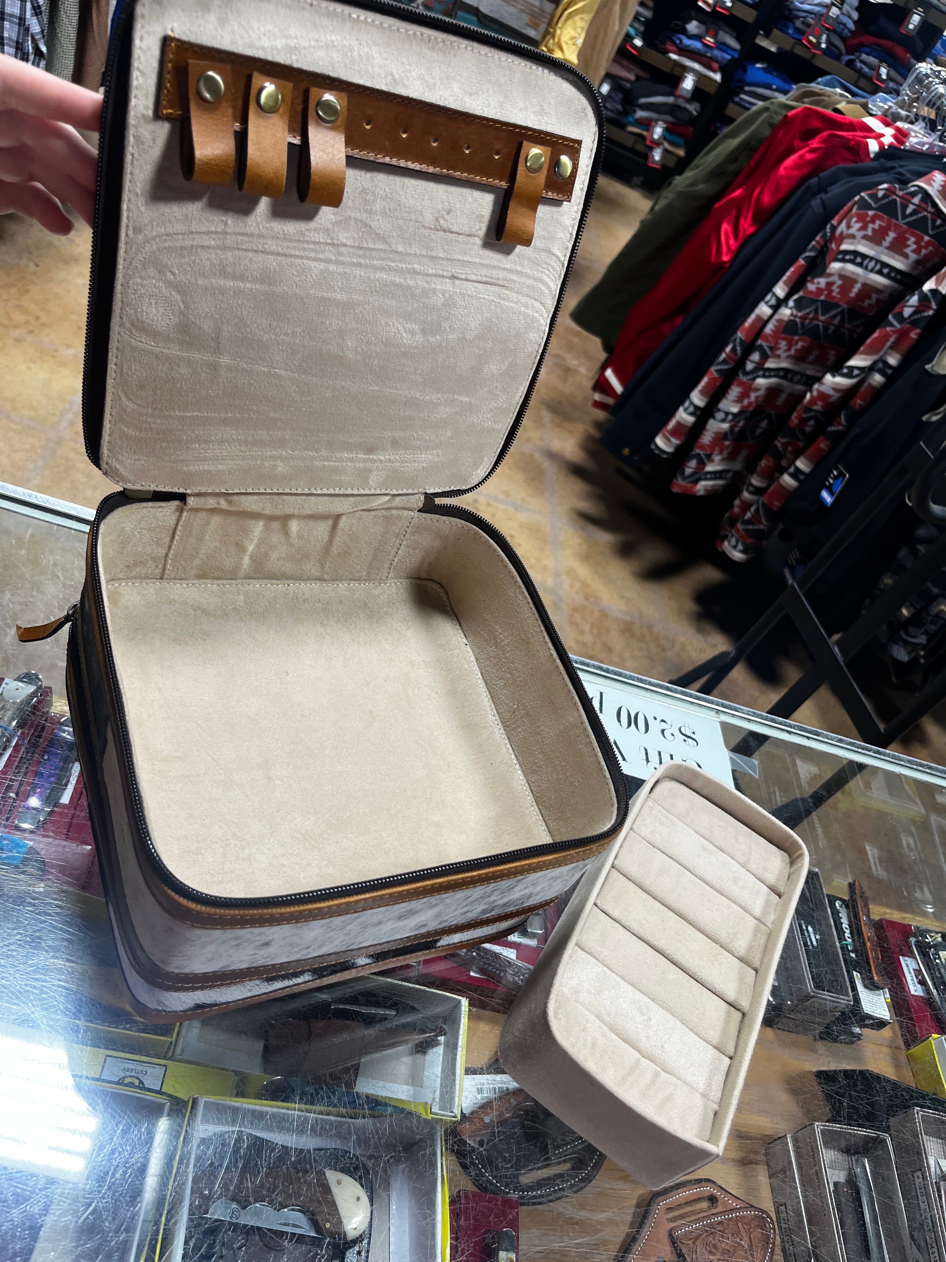 Tolled Cowhide Jewelry Boxes