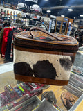 Leather Cowhide Makeup Bag