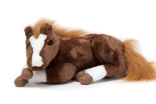 Resting Sorrel Horse Stuffed Animal