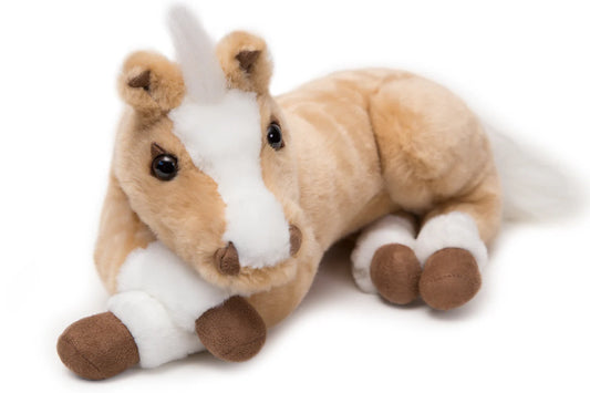 Resting Palomino Horse Stuffed Animal