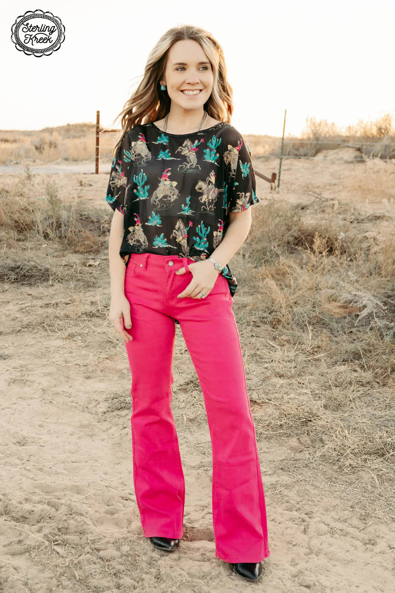 Walking West Denim Pink