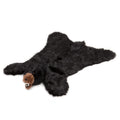 Black bear plush rug
