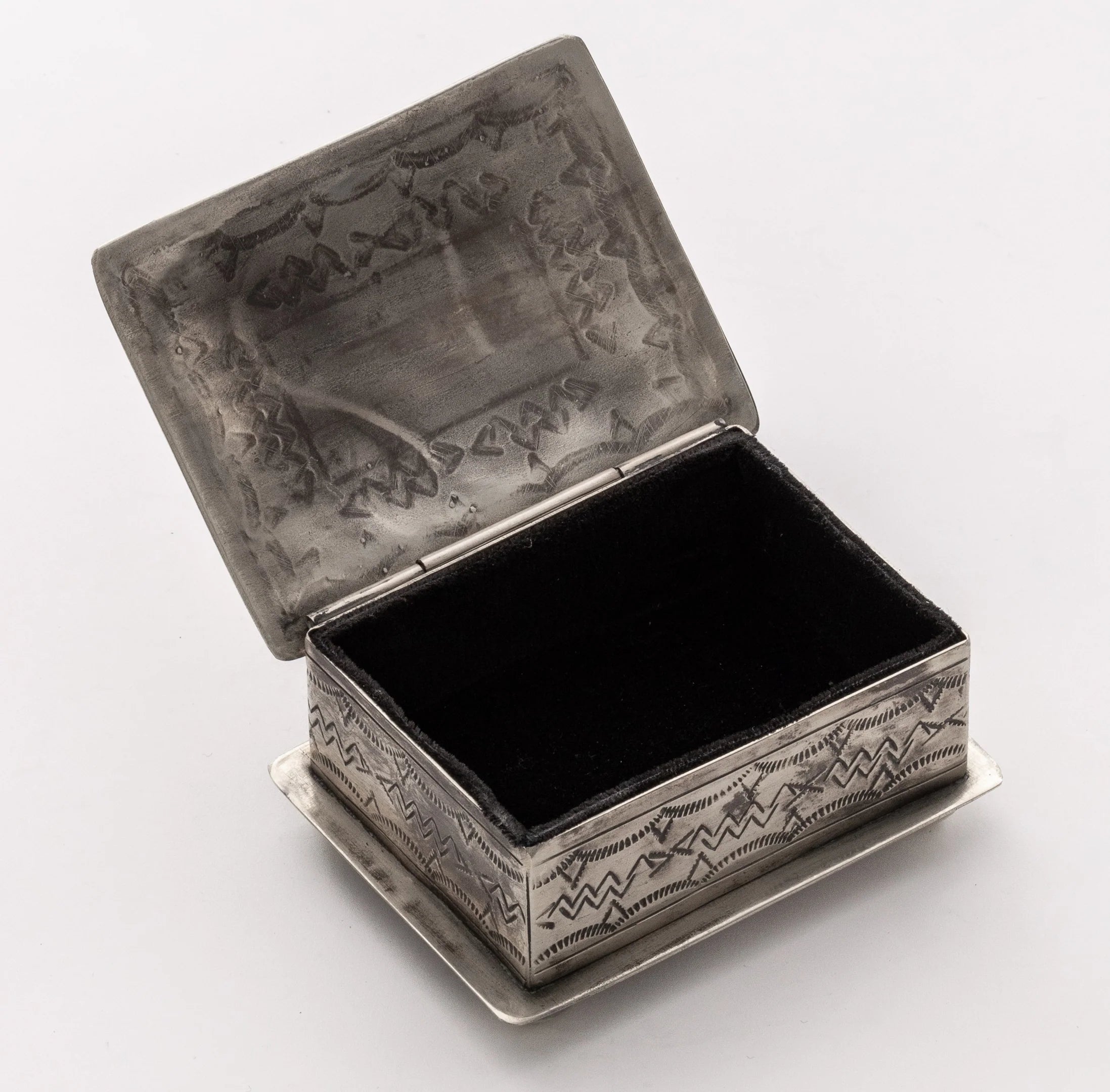 Small Stamped Box with Turquoise