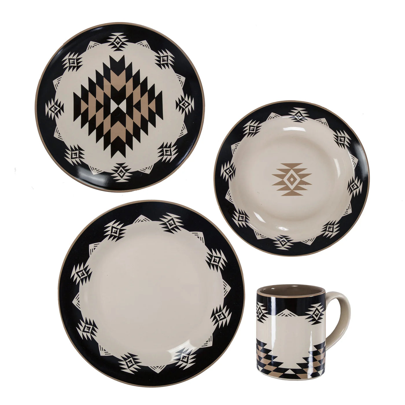 Chalet Aztec 16Pc Dinnerware Set