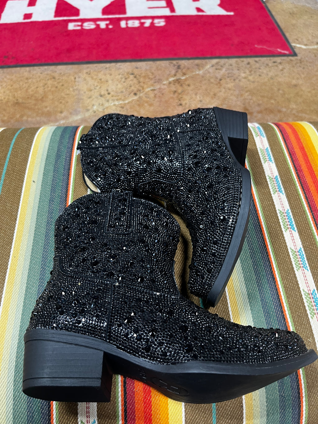 Black Sparkle Bootie