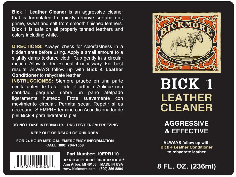 Bick 1 Leather Cleaner (8oz)