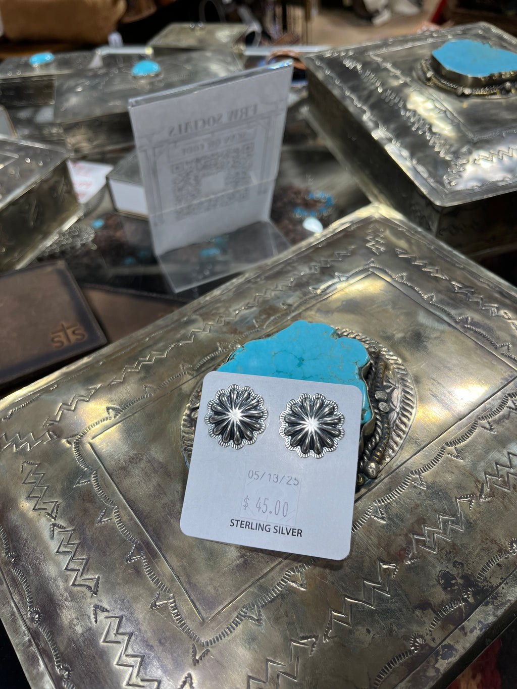 Sterling Concho Studs