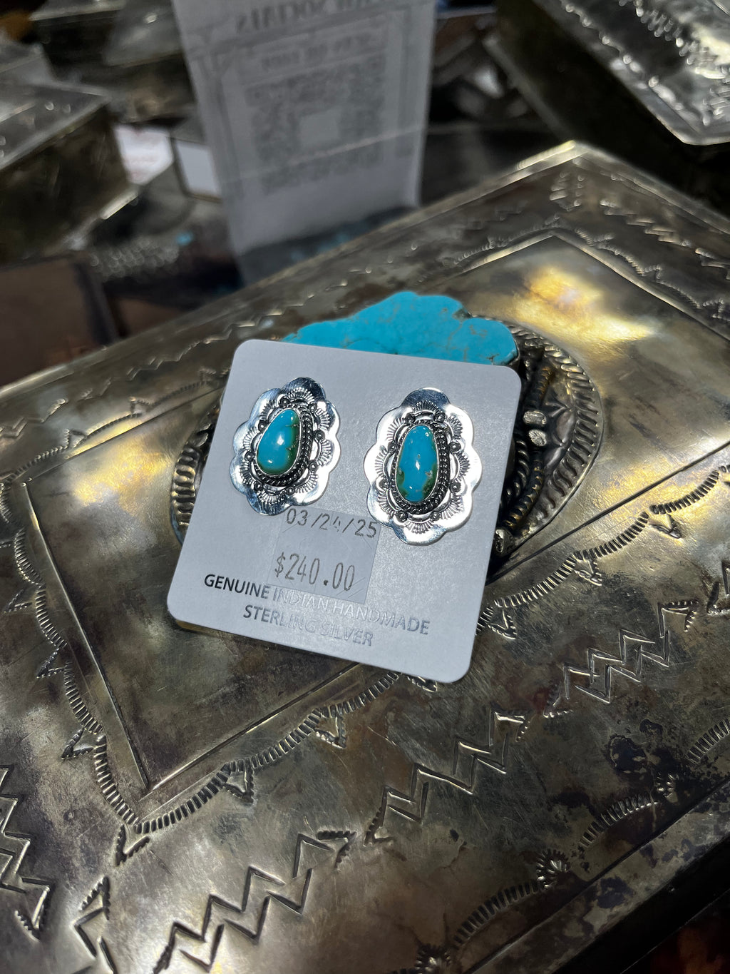 Jannie Pedal Turquoise Earrings