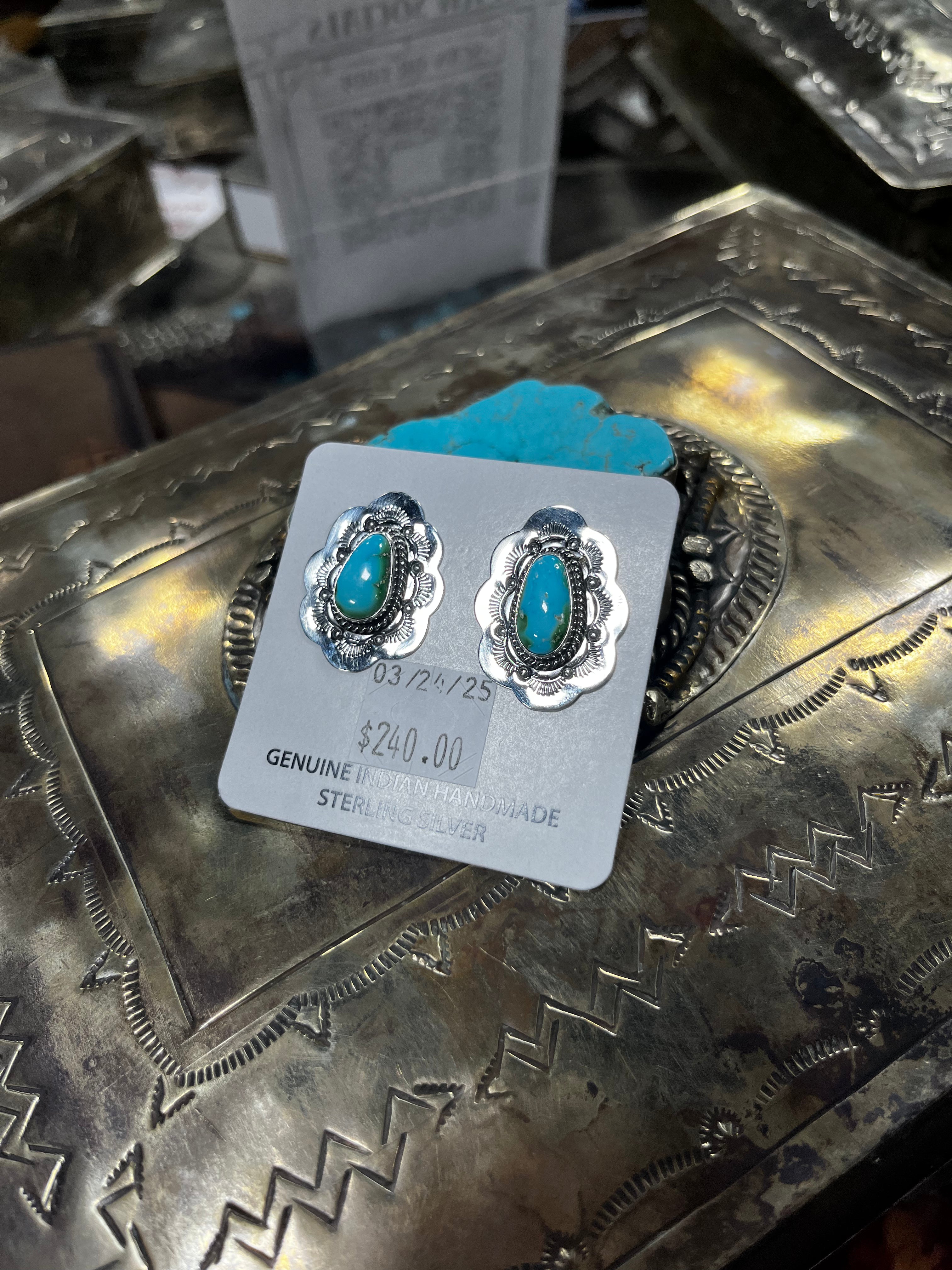 Jannie Pedal Turquoise Earrings