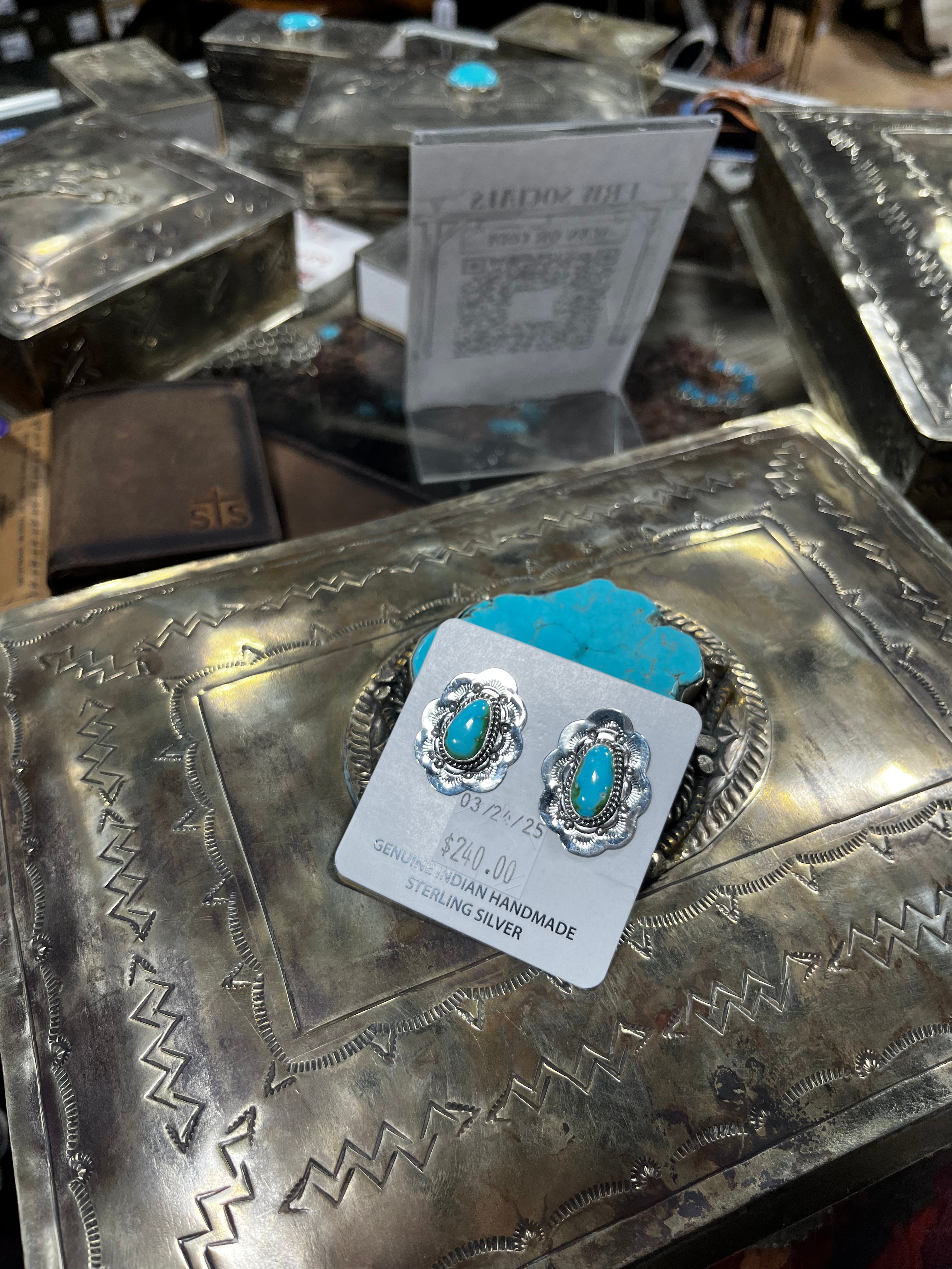 Jannie Pedal Turquoise Earrings