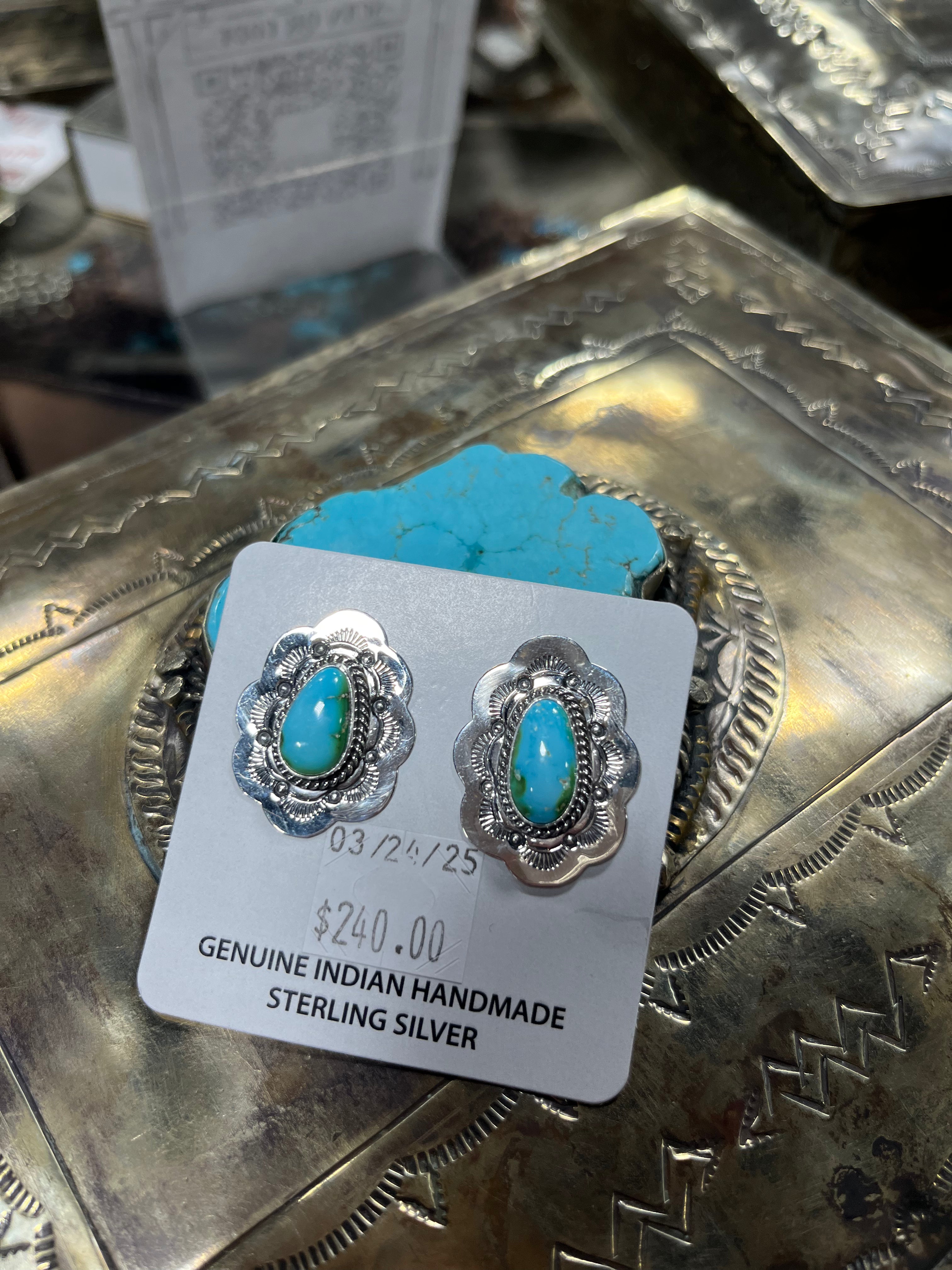 Jannie Pedal Turquoise Earrings