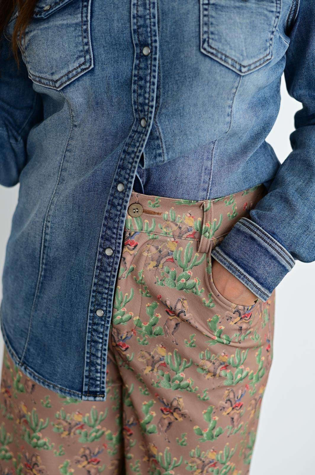 Retro Cactus Cowboy Trousers