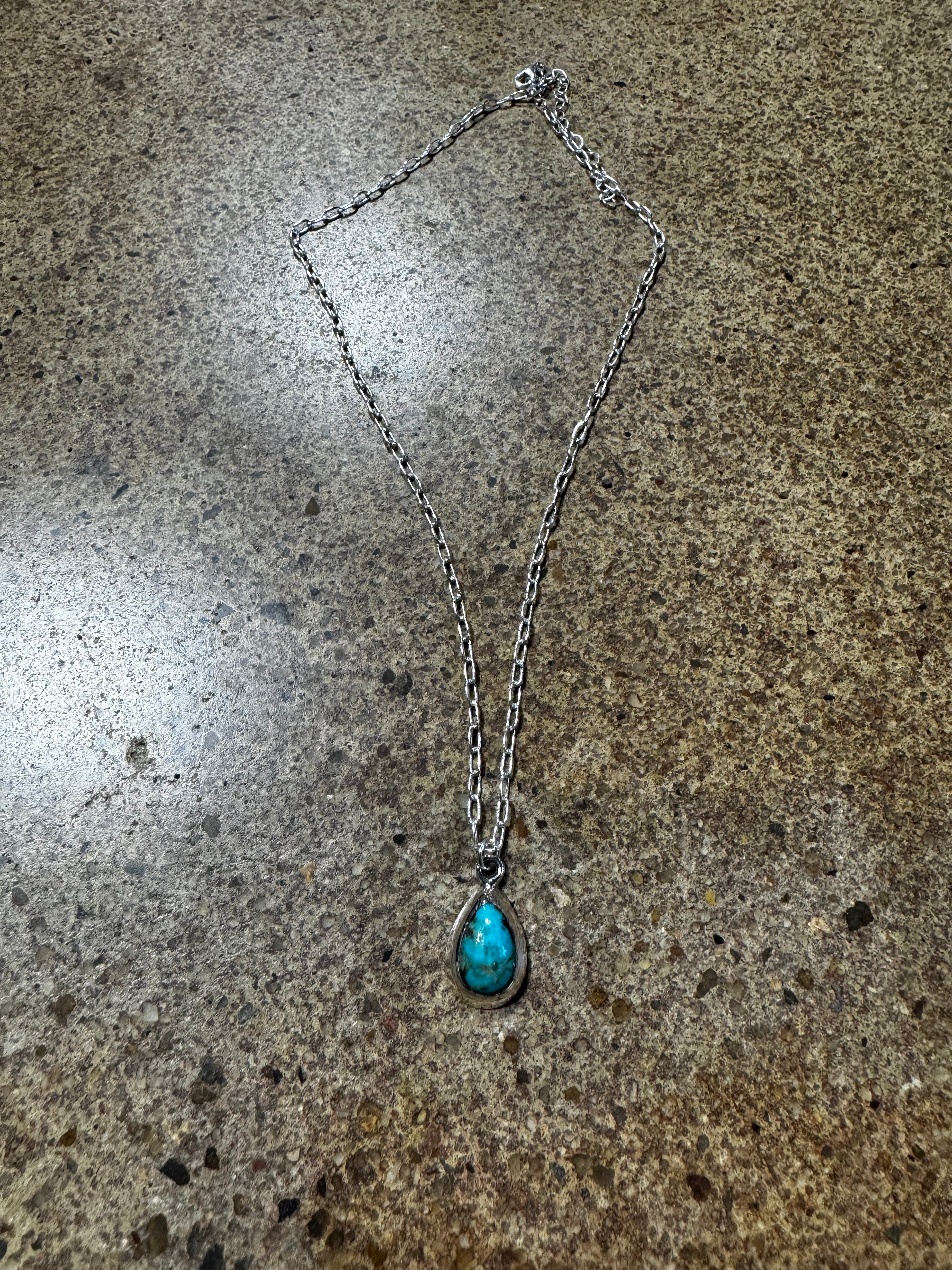 Turquoise Teardrop Necklace