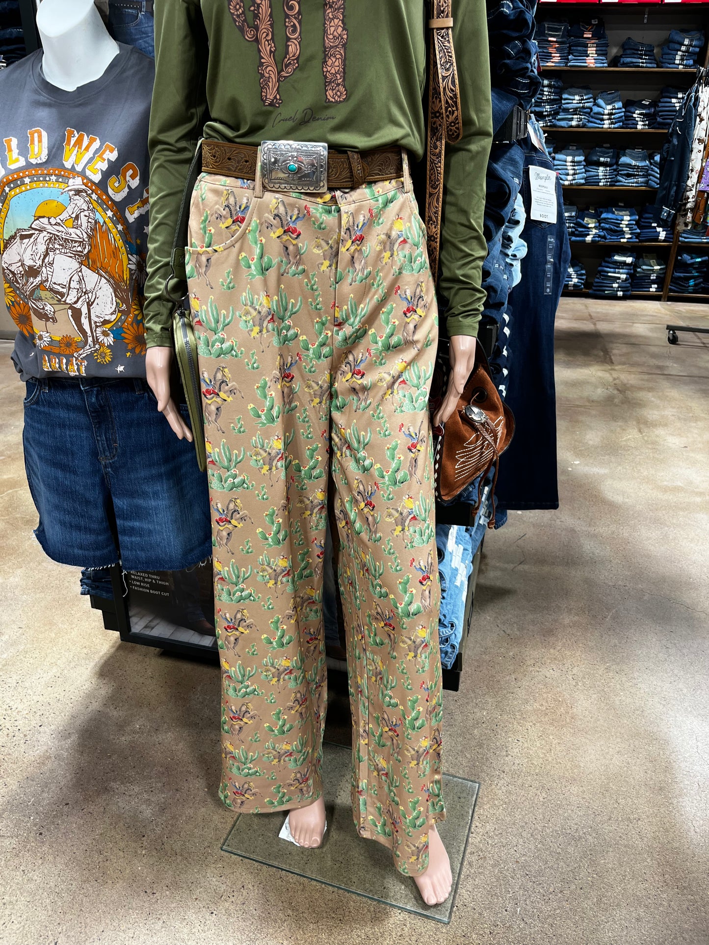 Retro Cactus Cowboy Trousers