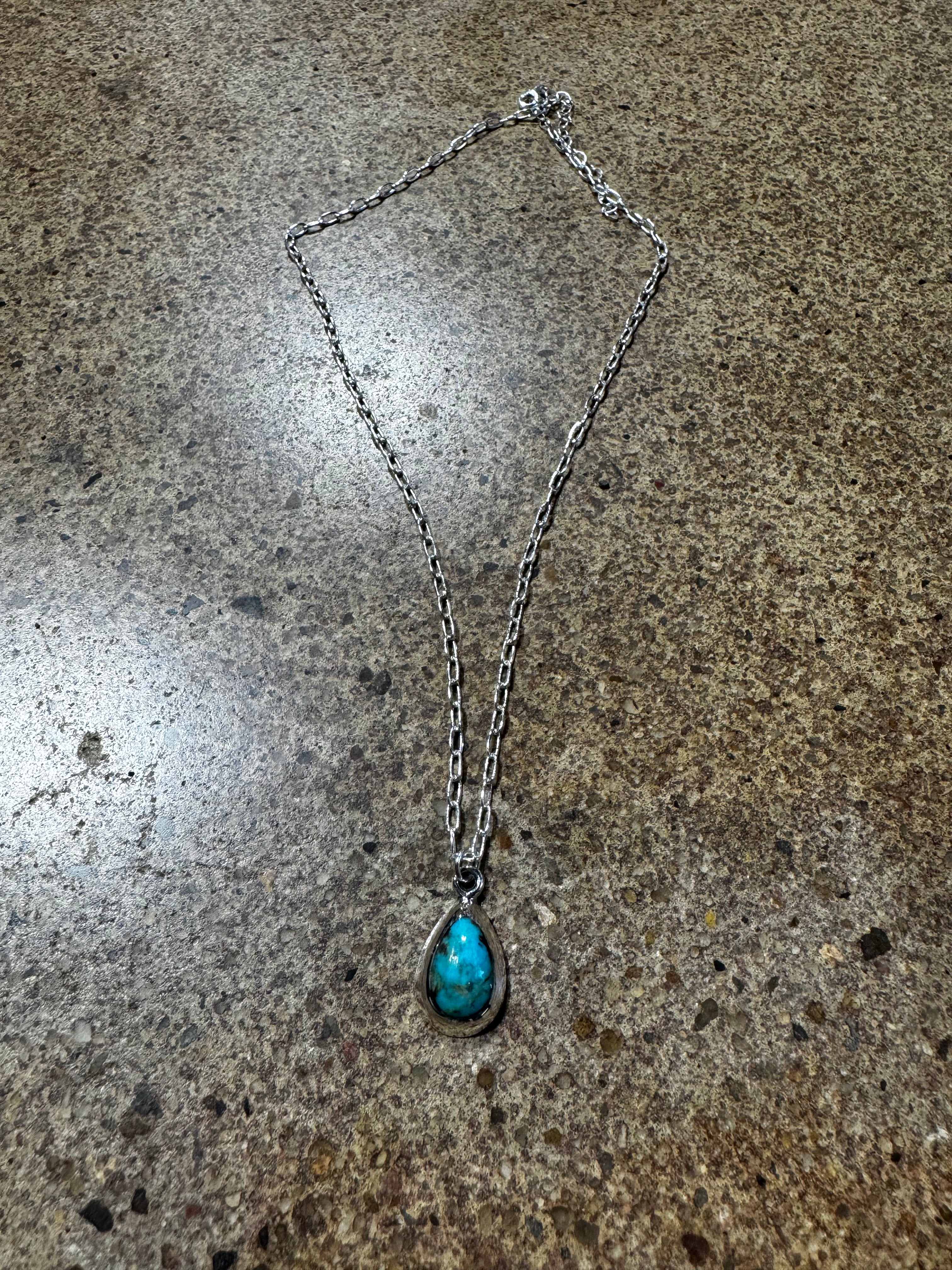 Turquoise Teardrop Necklace