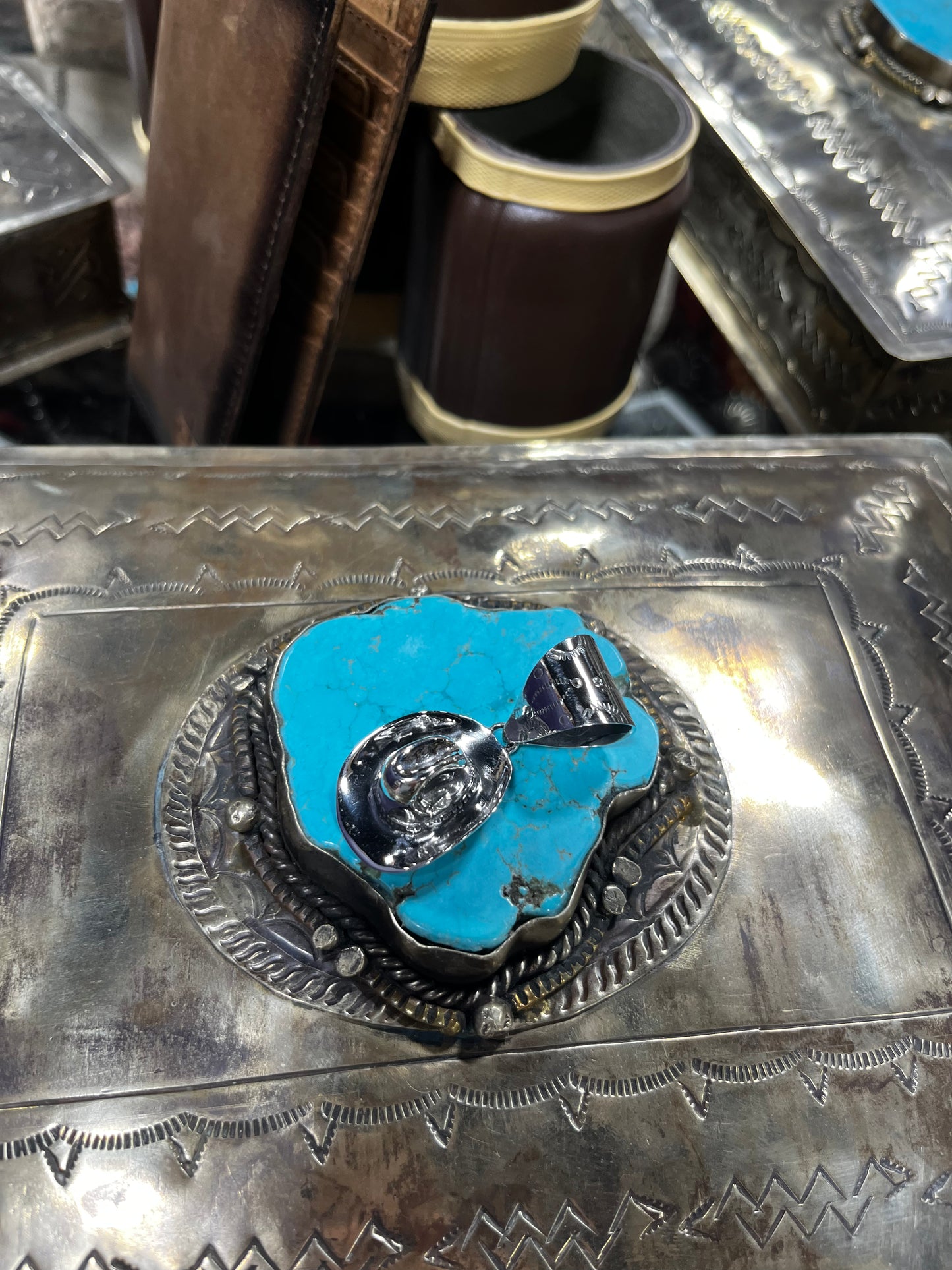 Cowboy hat pendant