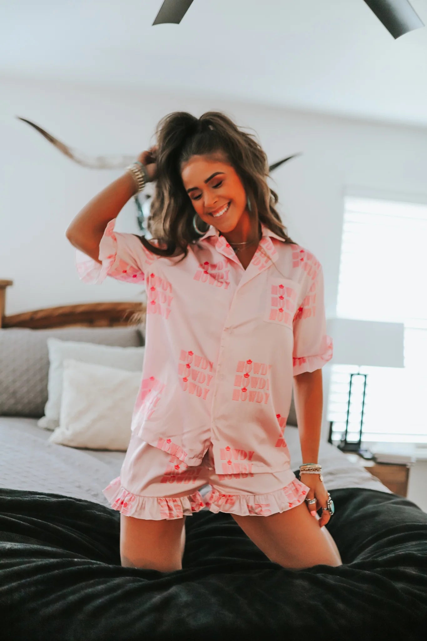 Pink Howdy Pajamas Set