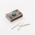 Small Stamped Matchbox            W-Turquoise