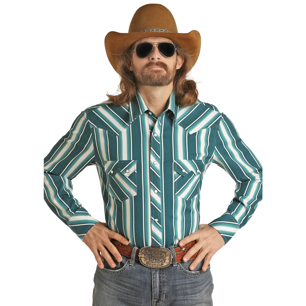 Dale Brisby Blue Striped Shirt (RZ0H)