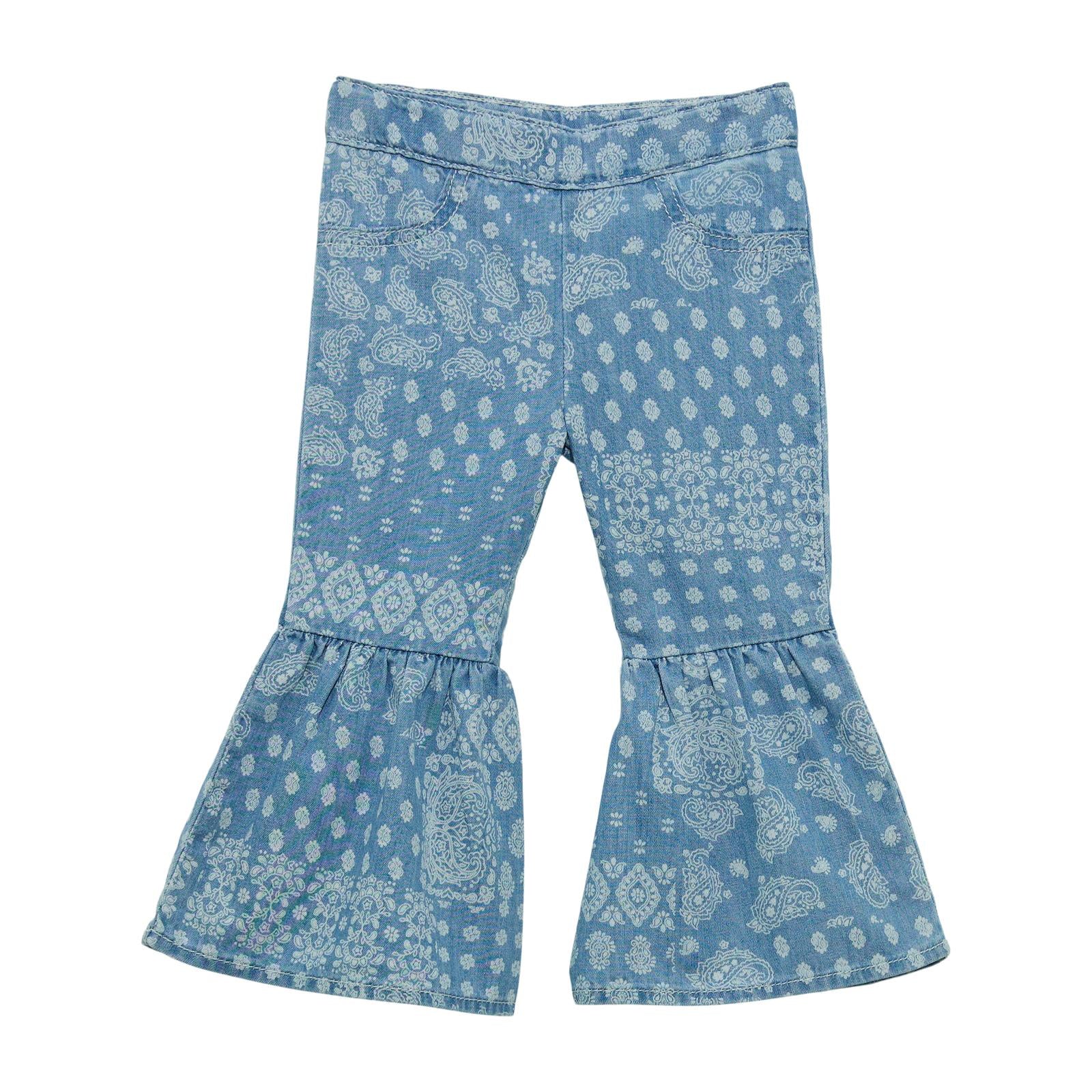 Wrangler Girl’s Blue Bandana Flares 112365060