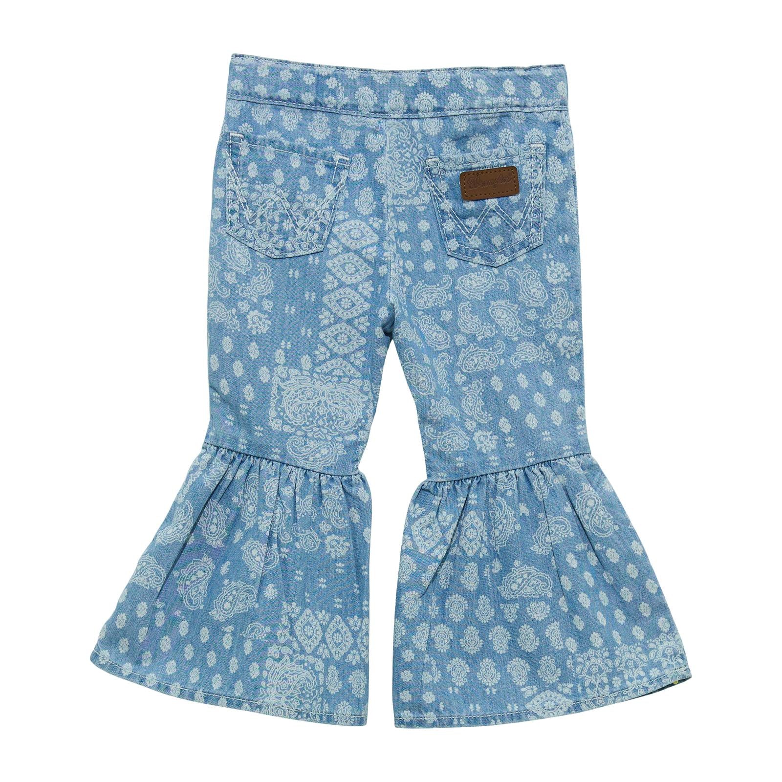 Wrangler Girl’s Blue Bandana Flares 112365060