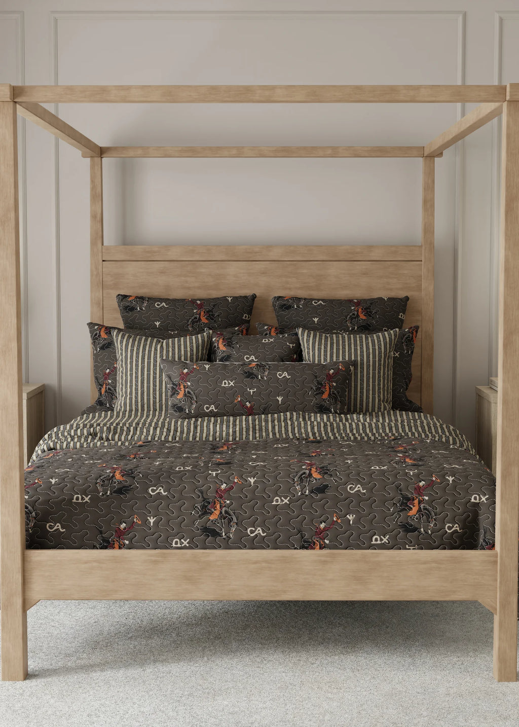 Lazy J Charcoal Quilt