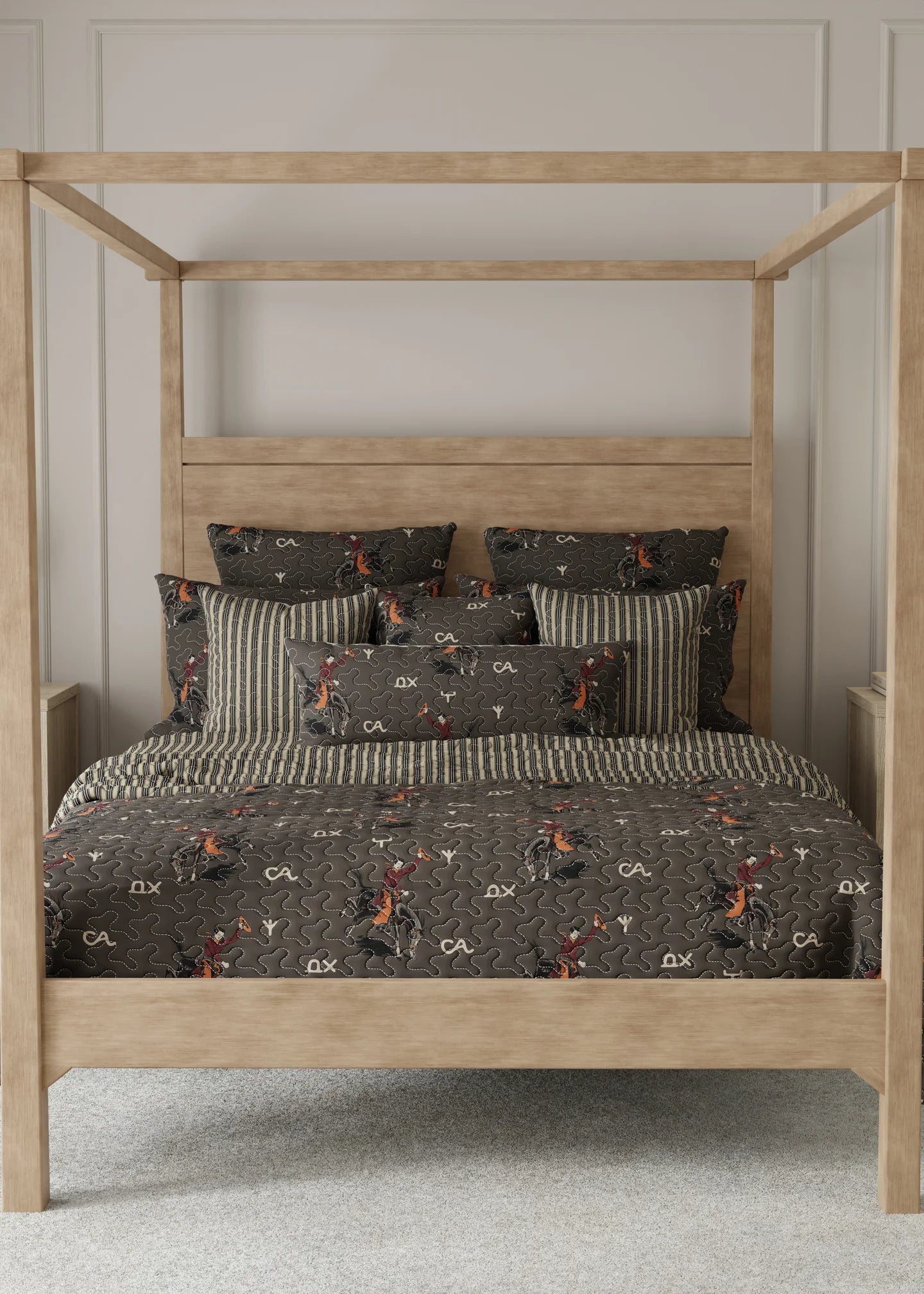 Lazy J Charcoal Quilt