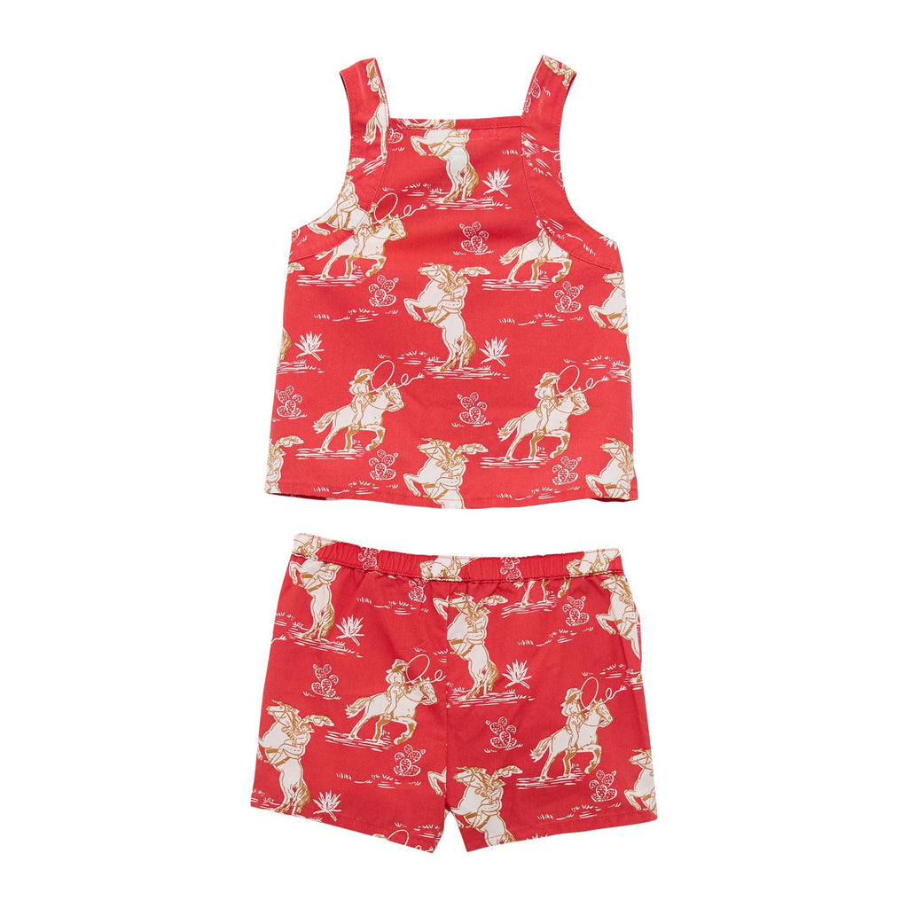 Wrangler® Baby Girl Tank and Short - Red/White