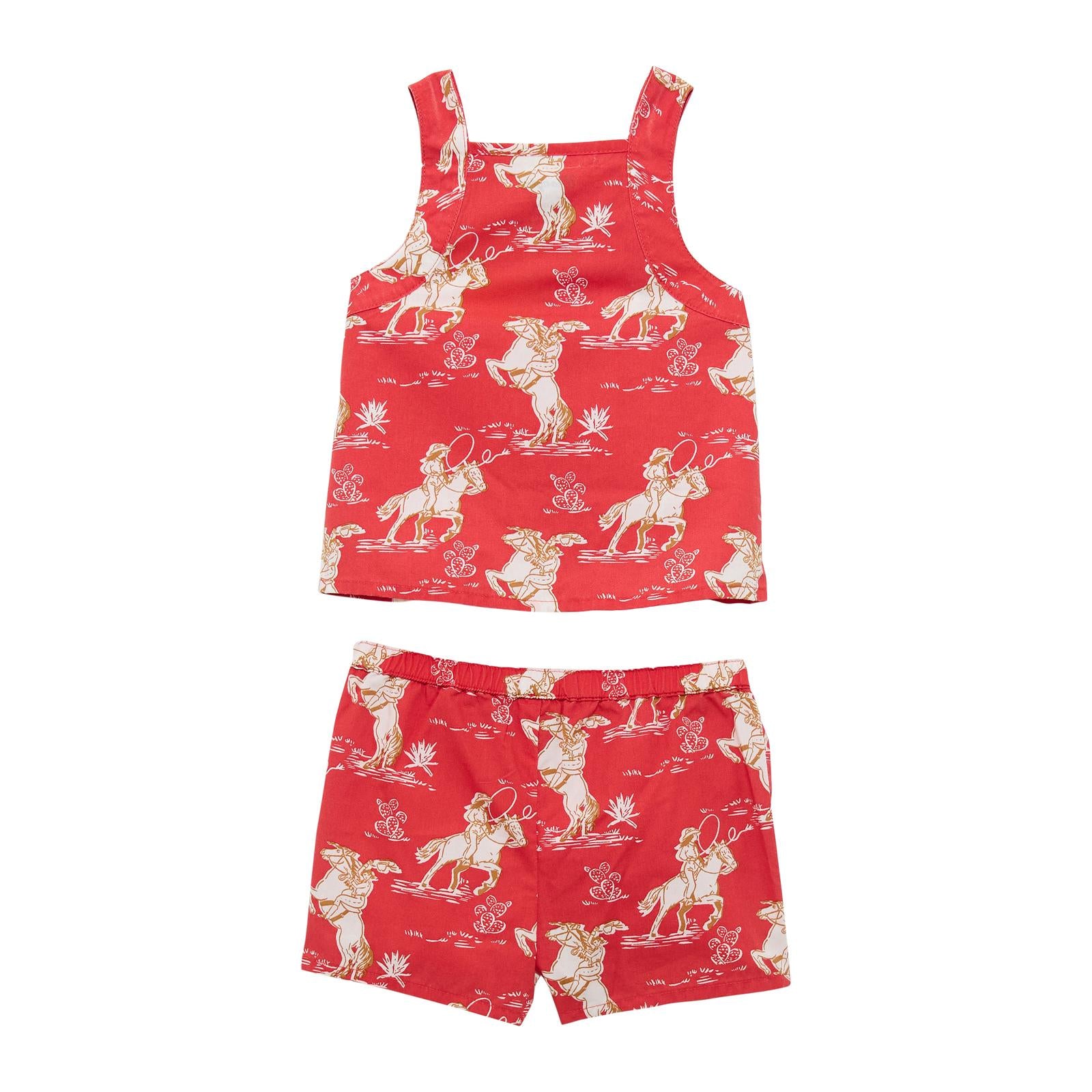 Wrangler® Baby Girl Tank and Short - Red/White