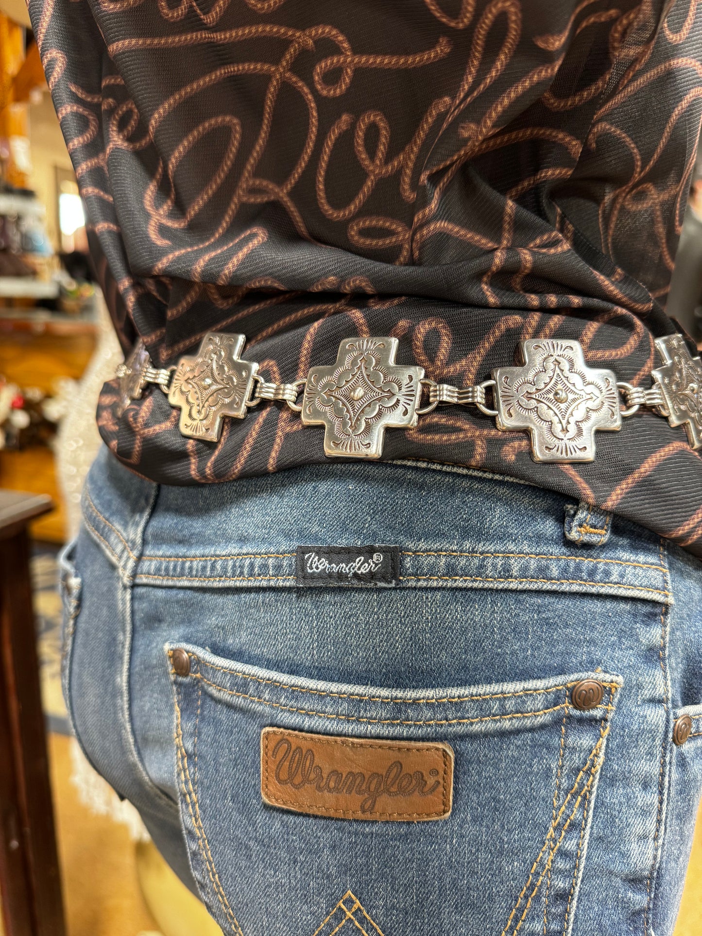 Tony Lama Silver Cross Belt (1313)