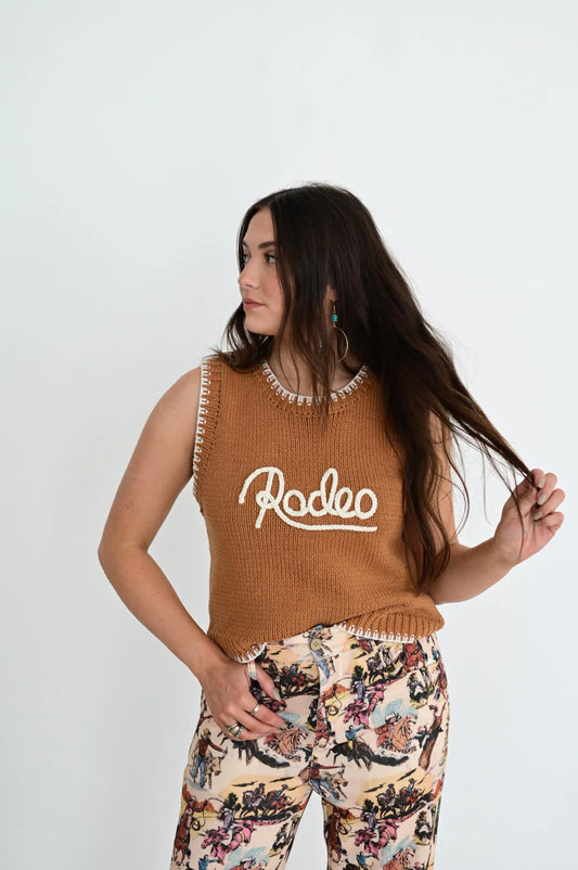 Brown Rodeo Pullover Sweater
