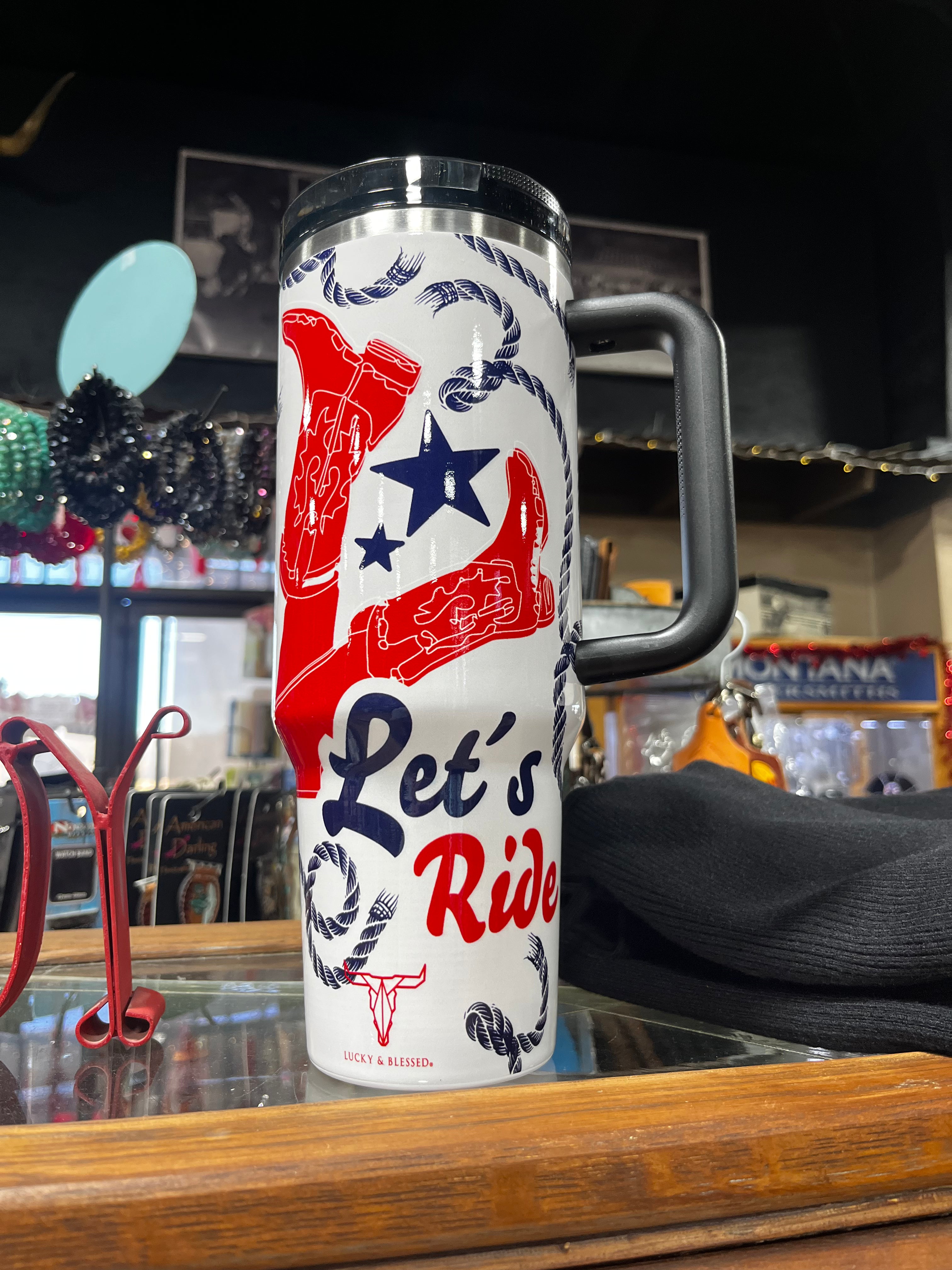 Let’s Ride Cowboy Rope Tumbler