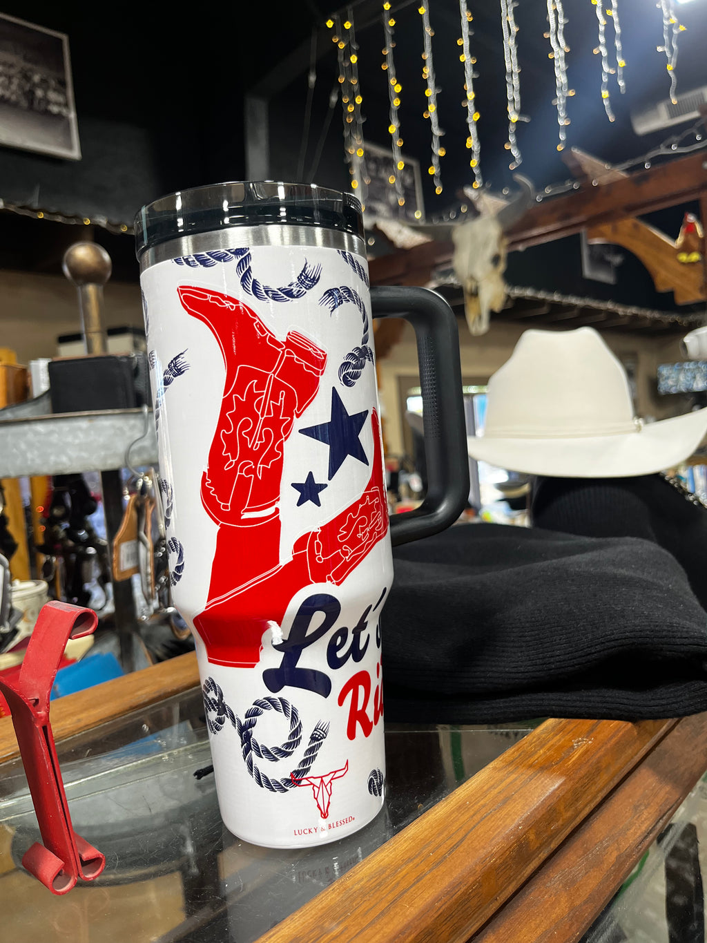 Let’s Ride Cowboy Rope Tumbler